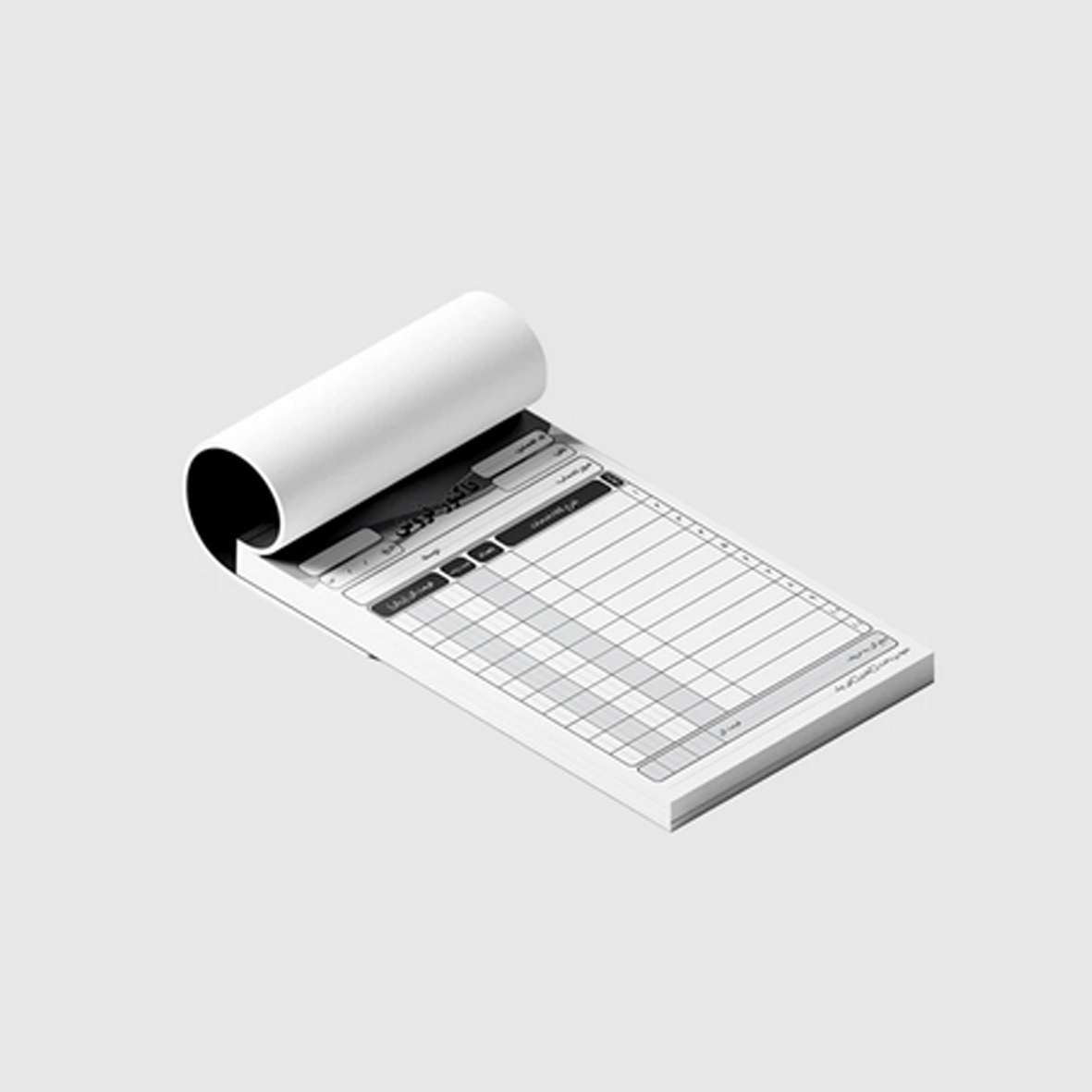 چاپ قبض کاربن لس تحریر 80گرم مشکی A4 